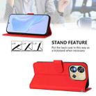 For Oukitel C57s Skin Feel Solid Color Leather Phone Case with Lanyard(Red) - 3