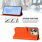 For Oukitel C57s Skin Feel Solid Color Leather Phone Case with Lanyard(Orange) - 3