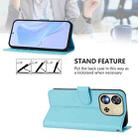 For Oukitel C57s Skin Feel Solid Color Leather Phone Case with Lanyard(Sky Blue) - 3