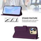 For Oukitel C57s Skin Feel Solid Color Leather Phone Case with Lanyard(Violet) - 3