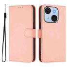 For itel A50C Skin Feel Solid Color Leather Phone Case with Lanyard(Pink) - 2