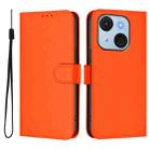 For itel A50C Skin Feel Solid Color Leather Phone Case with Lanyard(Orange) - 2