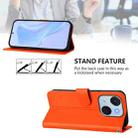 For itel A50C Skin Feel Solid Color Leather Phone Case with Lanyard(Orange) - 3