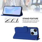 For itel A50C Skin Feel Solid Color Leather Phone Case with Lanyard(Dark Blue) - 3