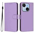 For itel A50C Skin Feel Solid Color Leather Phone Case with Lanyard(Lavender Purple) - 2