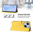 For itel A50C Skin Feel Solid Color Leather Phone Case with Lanyard(Lemon Yellow) - 3