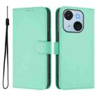 For itel A50C Skin Feel Solid Color Leather Phone Case with Lanyard(Mint Green) - 2