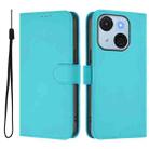 For itel A50C Skin Feel Solid Color Leather Phone Case with Lanyard(Lake Blue) - 2