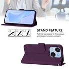 For itel A50C Skin Feel Solid Color Leather Phone Case with Lanyard(Violet) - 3