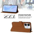 For itel A80 4G Skin Feel Solid Color Leather Phone Case with Lanyard(Brown) - 3