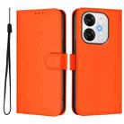 For itel A80 4G Skin Feel Solid Color Leather Phone Case with Lanyard(Orange) - 2