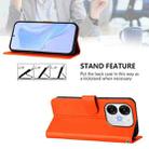 For itel A80 4G Skin Feel Solid Color Leather Phone Case with Lanyard(Orange) - 3