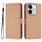 For itel A80 4G Skin Feel Solid Color Leather Phone Case with Lanyard(Nude) - 2