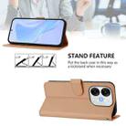 For itel A80 4G Skin Feel Solid Color Leather Phone Case with Lanyard(Nude) - 3