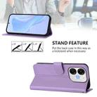 For itel A80 4G Skin Feel Solid Color Leather Phone Case with Lanyard(Lavender Purple) - 3