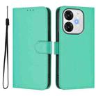 For itel A80 4G Skin Feel Solid Color Leather Phone Case with Lanyard(Green) - 2