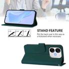 For itel A80 4G Skin Feel Solid Color Leather Phone Case with Lanyard(Dark Green) - 3