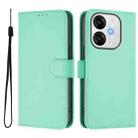 For itel A80 4G Skin Feel Solid Color Leather Phone Case with Lanyard(Mint Green) - 2