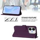 For itel A80 4G Skin Feel Solid Color Leather Phone Case with Lanyard(Violet) - 3