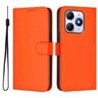For itel A90 4G Skin Feel Solid Color Leather Phone Case with Lanyard(Orange) - 2