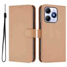 For itel A90 4G Skin Feel Solid Color Leather Phone Case with Lanyard(Nude) - 2