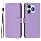 For itel A90 4G Skin Feel Solid Color Leather Phone Case with Lanyard(Lavender Purple) - 2