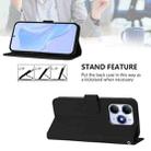 For itel A90 4G Skin Feel Solid Color Leather Phone Case with Lanyard(Black) - 4