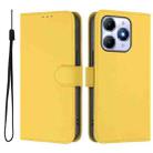 For itel A90 4G Skin Feel Solid Color Leather Phone Case with Lanyard(Lemon Yellow) - 2