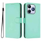For itel A90 4G Skin Feel Solid Color Leather Phone Case with Lanyard(Mint Green) - 2