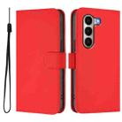 For itel A95 5G Skin Feel Solid Color Leather Phone Case with Lanyard(Red) - 2