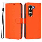 For itel A95 5G Skin Feel Solid Color Leather Phone Case with Lanyard(Orange) - 2