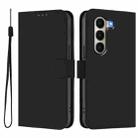 For itel A95 5G Skin Feel Solid Color Leather Phone Case with Lanyard(Black) - 2