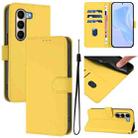 For itel A95 5G Skin Feel Solid Color Leather Phone Case with Lanyard(Lemon Yellow) - 1