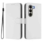 For itel A95 5G Skin Feel Solid Color Leather Phone Case with Lanyard(White) - 2