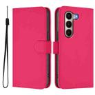For itel A95 5G Skin Feel Solid Color Leather Phone Case with Lanyard(Rose Red) - 2