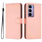 For itel City 100 Skin Feel Solid Color Leather Phone Case with Lanyard(Pink) - 2