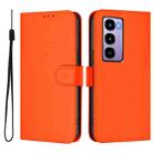 For itel City 100 Skin Feel Solid Color Leather Phone Case with Lanyard(Orange) - 2