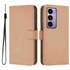 For itel City 100 Skin Feel Solid Color Leather Phone Case with Lanyard(Nude) - 2