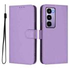 For itel City 100 Skin Feel Solid Color Leather Phone Case with Lanyard(Lavender Purple) - 2