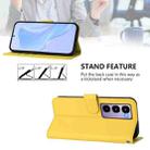 For itel City 100 Skin Feel Solid Color Leather Phone Case with Lanyard(Lemon Yellow) - 4