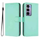 For itel City 100 Skin Feel Solid Color Leather Phone Case with Lanyard(Mint Green) - 2