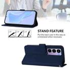 For itel City 100 Skin Feel Solid Color Leather Phone Case with Lanyard(Navy Blue) - 4