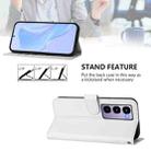 For itel City 100 Skin Feel Solid Color Leather Phone Case with Lanyard(White) - 4
