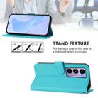 For itel City 100 Skin Feel Solid Color Leather Phone Case with Lanyard(Lake Blue) - 4