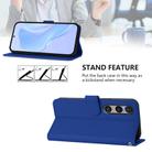 For Sony Xperia 1 VI 2024 Skin Feel Solid Color Leather Phone Case with Lanyard(Dark Blue) - 3