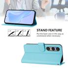 For Sony Xperia 1 VI 2024 Skin Feel Solid Color Leather Phone Case with Lanyard(Sky Blue) - 3