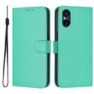 For Sony Xperia 5 V Skin Feel Solid Color Leather Phone Case with Lanyard(Green) - 2
