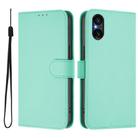 For Sony Xperia 5 V Skin Feel Solid Color Leather Phone Case with Lanyard(Mint Green) - 2