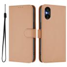 For Sony Xperia 5 VI 2024 Skin Feel Solid Color Leather Phone Case with Lanyard(Nude) - 2