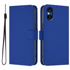 For Sony Xperia 5 VI 2024 Skin Feel Solid Color Leather Phone Case with Lanyard(Dark Blue) - 2